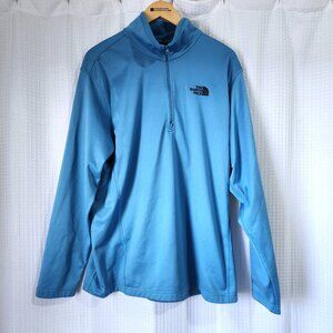 The North Face Pullover Sweater Size Mens XL 3/4 Zip Blue Long Sleeve